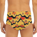 Australian Aboriginal Pattern Print Men's Triangle Swim Briefs
