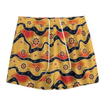 Australian Aboriginal Pattern Print Mesh Shorts