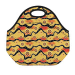 Australian Aboriginal Pattern Print Neoprene Lunch Bag