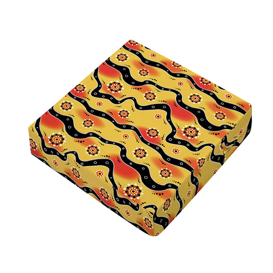 Australian Aboriginal Pattern Print Outdoor Seat Cushion Cover