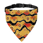 Australian Aboriginal Pattern Print Over The Collar Dog Bandana