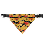 Australian Aboriginal Pattern Print Over The Collar Dog Bandana