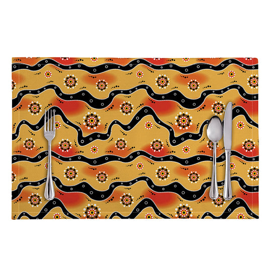Australian Aboriginal Pattern Print Placemat