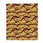 Australian Aboriginal Pattern Print Polyester Shower Curtain