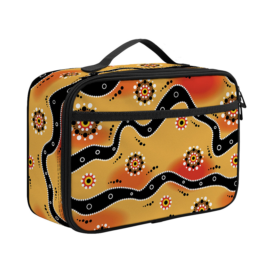 Australian Aboriginal Pattern Print Portable Lunch Bag