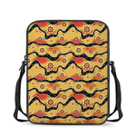 Australian Aboriginal Pattern Print Rectangular Crossbody Bag