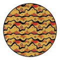 Australian Aboriginal Pattern Print Round Floor Mat