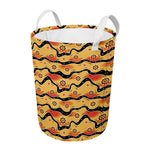Australian Aboriginal Pattern Print Round Laundry Basket