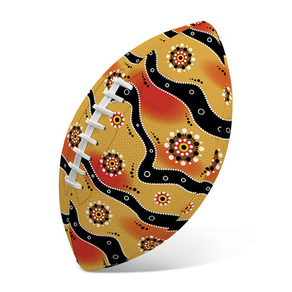 Australian Aboriginal Pattern Print Rugby Ball
