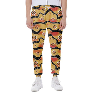 Australian Aboriginal Pattern Print Scuba Joggers