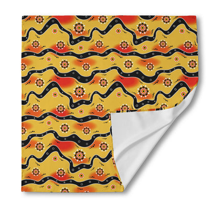 Australian Aboriginal Pattern Print Silk Bandana