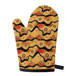 Australian Aboriginal Pattern Print Single Oven Mitt