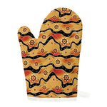 Australian Aboriginal Pattern Print Single Oven Mitt