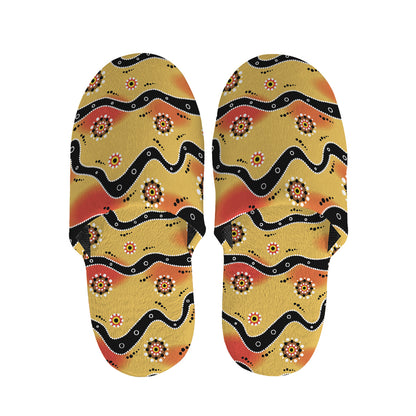 Australian Aboriginal Pattern Print Slippers