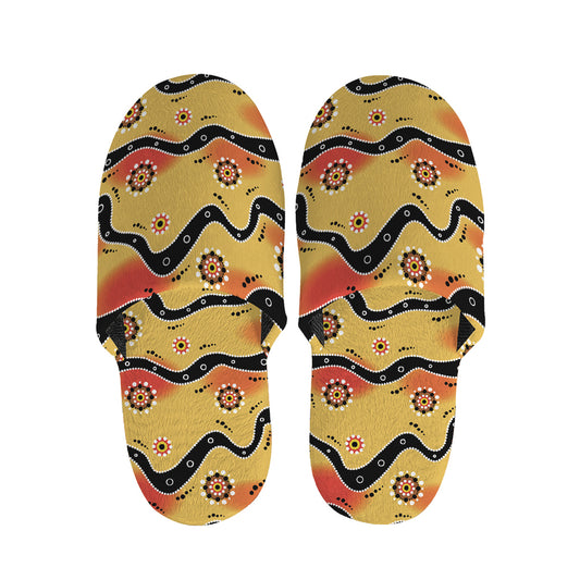 Australian Aboriginal Pattern Print Slippers