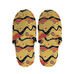 Australian Aboriginal Pattern Print Slippers