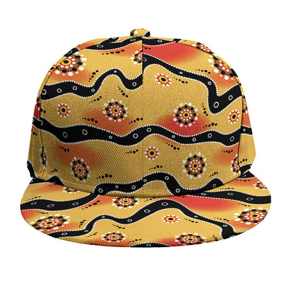 Australian Aboriginal Pattern Print Snapback Cap