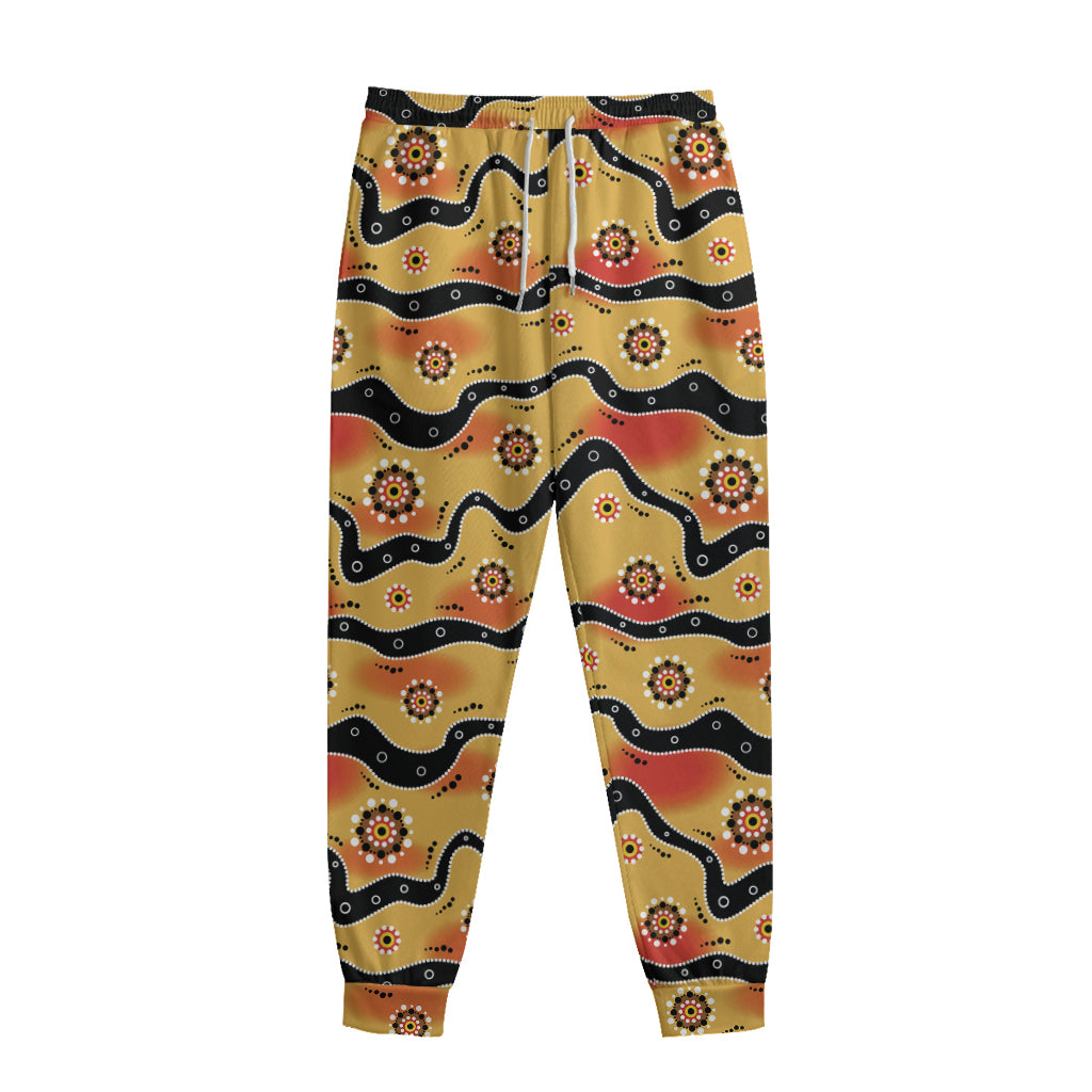 Australian Aboriginal Pattern Print Sweatpants