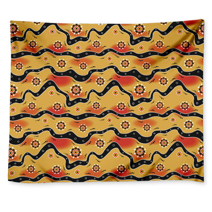 Australian Aboriginal Pattern Print Tapestry