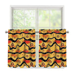 Australian Aboriginal Pattern Print Tier Curtains