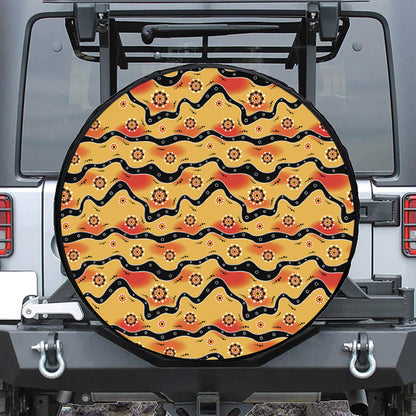 Australian Aboriginal Pattern Print Tire Cover