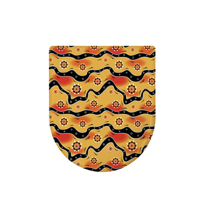 Australian Aboriginal Pattern Print Toilet Lid Cover