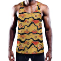 Australian Aboriginal Pattern Print Men's Workout Tank Top