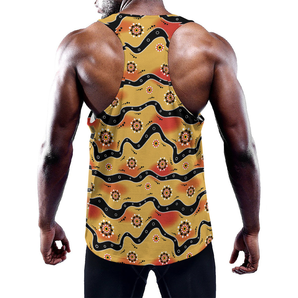 Australian Aboriginal Pattern Print Training Tank Top