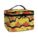 Australian Aboriginal Pattern Print Travel Makeup Bag