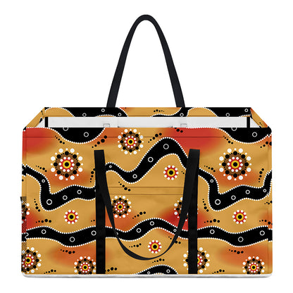 Australian Aboriginal Pattern Print Utility Tote Bag