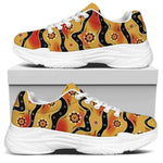 Australian Aboriginal Pattern Print White Chunky Shoes