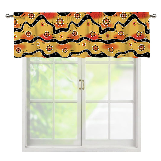 Australian Aboriginal Pattern Print Window Valance