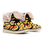 Australian Aboriginal Pattern Print Winter Boots