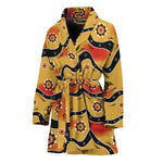 Australian Aboriginal Pattern Print Women's Bathrobe
