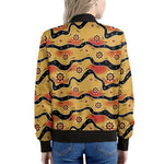 Australian Aboriginal Pattern Print Women's Bomber Jacket