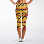 Australian Aboriginal Pattern Print Women's Capri Leggings