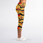 Australian Aboriginal Pattern Print Women's Capri Leggings