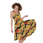 Australian Aboriginal Pattern Print Women's Sleeveless Dress