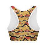 Australian Aboriginal Pattern Print Women's Sports Bra