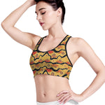 Australian Aboriginal Pattern Print Women's Sports Bra