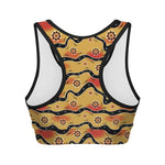 Australian Aboriginal Pattern Print Women's Sports Bra