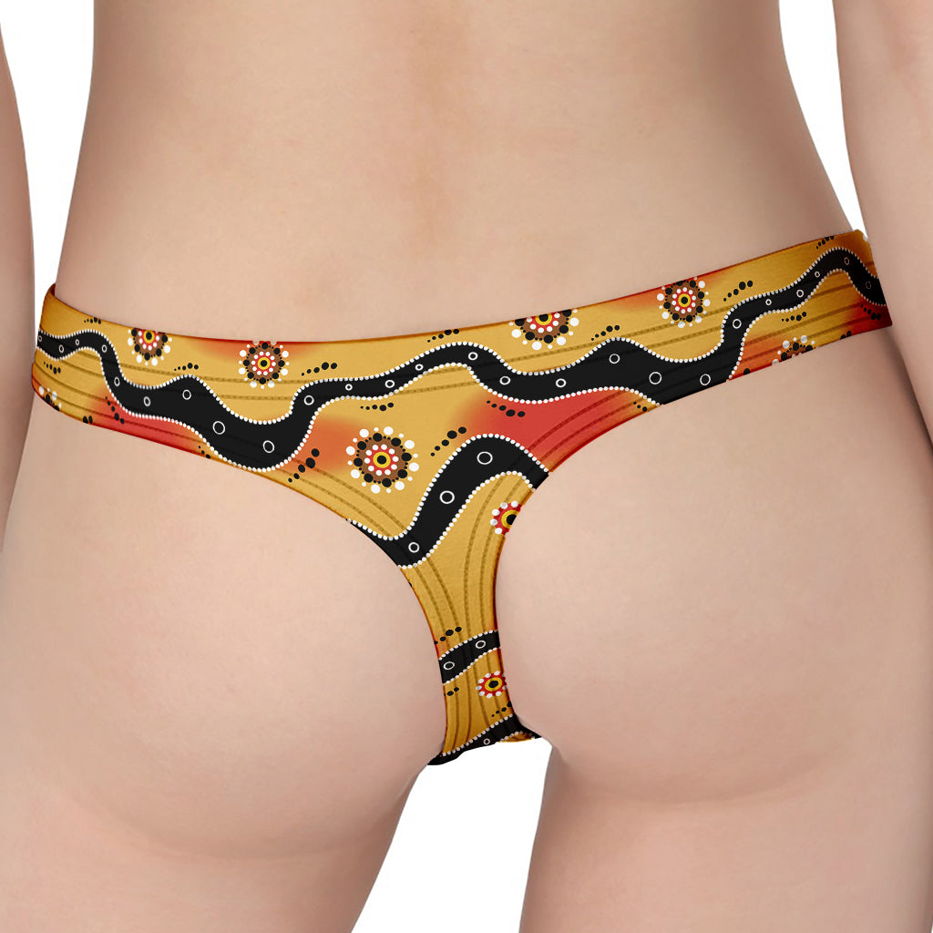 Australian Aboriginal Pattern Print Women's Thong