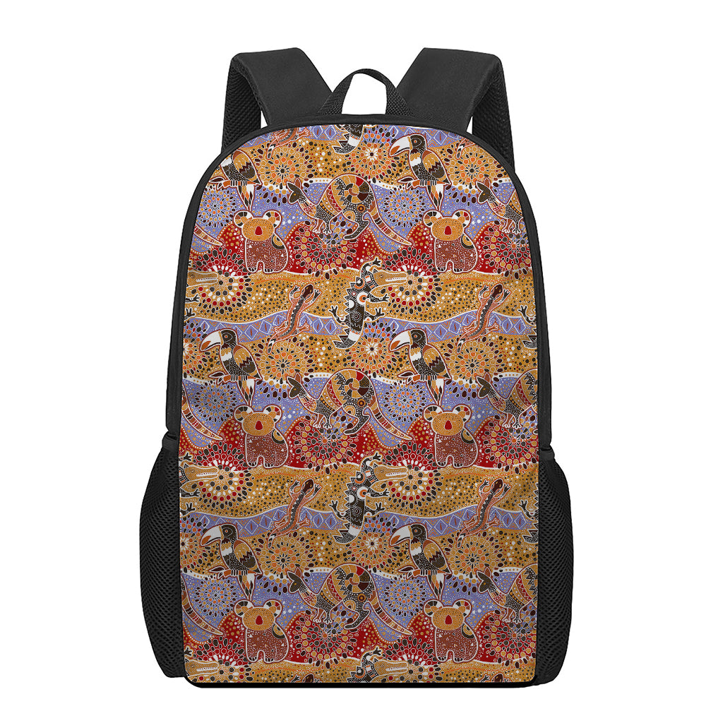 Australian Animals Pattern Print 17 Inch Backpack