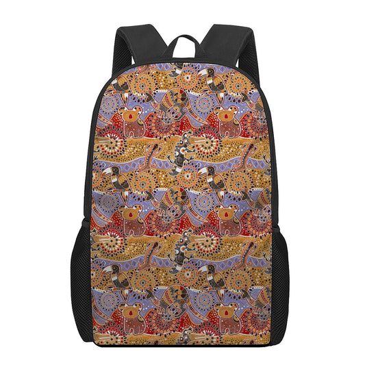 Australian Animals Pattern Print 17 Inch Backpack