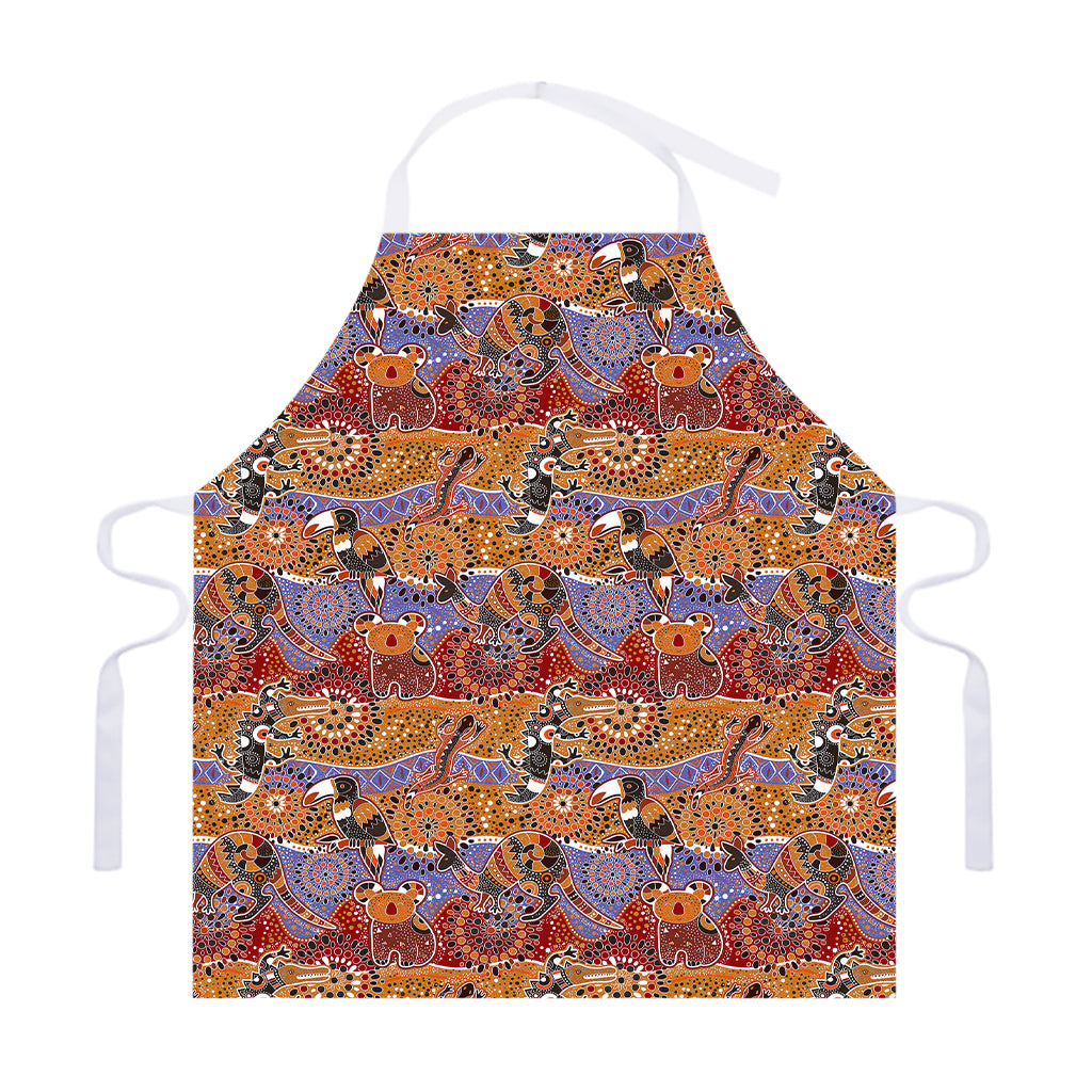 Australian Animals Pattern Print Adjustable Apron
