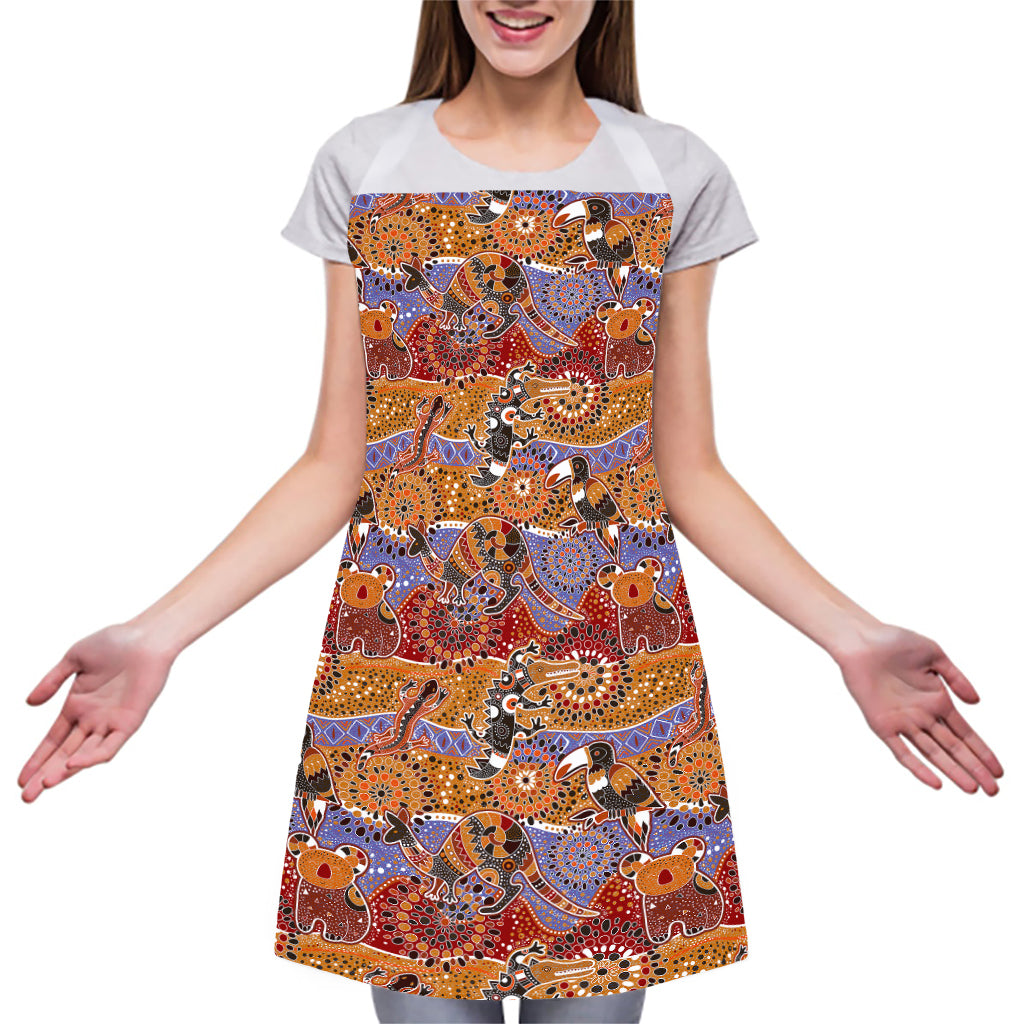 Australian Animals Pattern Print Adjustable Apron