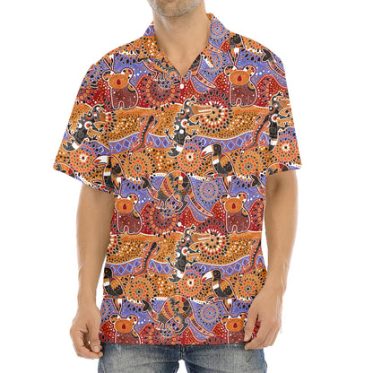 Australian Animals Pattern Print Aloha Shirt