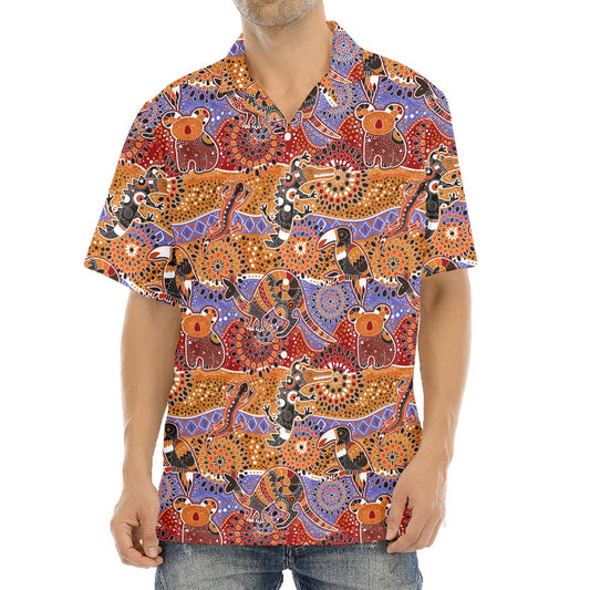 Australian Animals Pattern Print Aloha Shirt