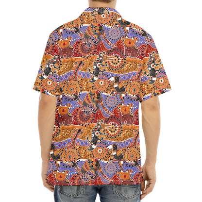 Australian Animals Pattern Print Aloha Shirt