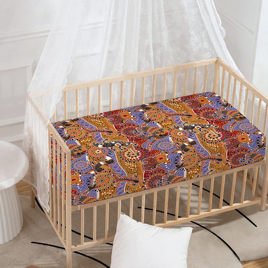 Australian Animals Pattern Print Baby Crib Sheet